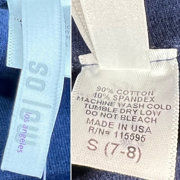 Solow Foldover Flare Legging Girls Size Small (7-8) Navy Blue so low New NWT - Picture 5 of 6